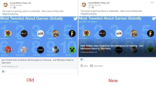 LinkedIn test met tekst in afbeelding URL - Online Marketing nieuws